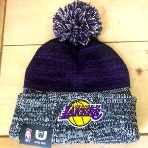 Los Angeles Lakers logo knit beanie